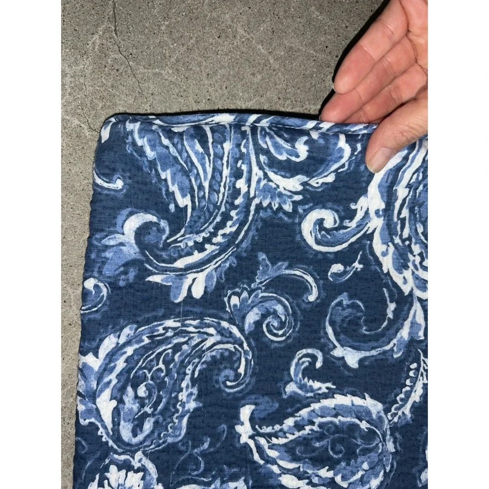 Ralph‎ Lauren Putney Blue Paisley Euro Pillow Sham NWT